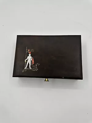 Vintage Lord BUXTON Brown Faux Leather Jewelry Box • $15.99
