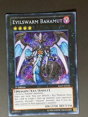 Evilswarm Bahamut - HA07-EN024 - Secret Rare 1st Edition Yugioh • $6.50