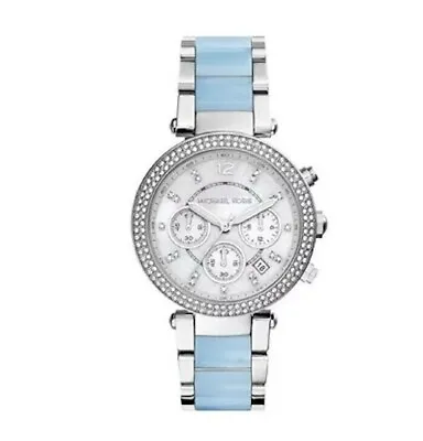 New Michael Kors MK6138 Parker 39mm Ladies Watch - Silver And Blue • £99.99