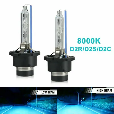 2x D2S 35W 8000K HID Xenon Replacement Low/High Beam Headlight Lamp Bulbs Blue • $9.99