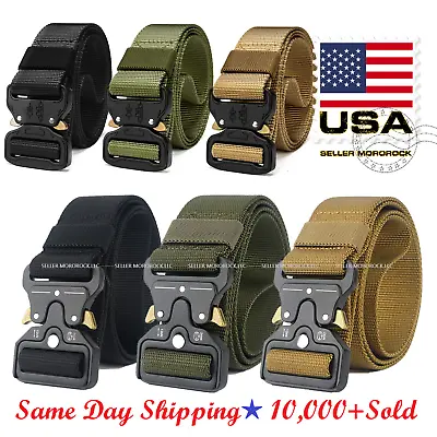 Casual Military Tactical Belt Mens Army Combat Waistband Rescue Rigger Belts • $11.98