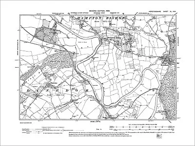 Hampton Bishop Mordiford Dinedor Old Map Herefordshire 1905: 40NW • £18.99