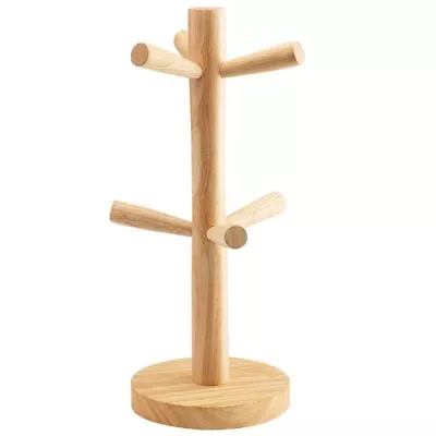 Wood Mug Tree Holder Coffee Mug Rack Tabletop Holder Wooden Stand Cup Rack Ho... • $14.10