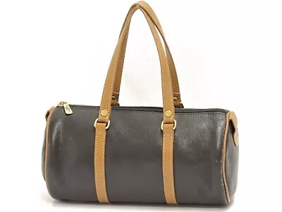 MORABITO Cylinder Leather Hand Bag Black 18666601 • $89.55