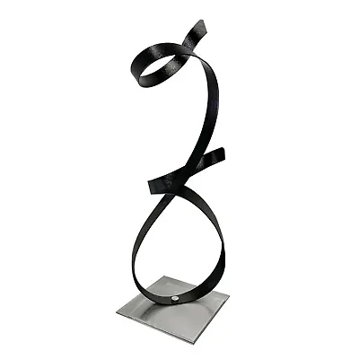 Black & Silver Metal Abstract Sculpture -  Table Decor Modern Art - Jon Allen • $150