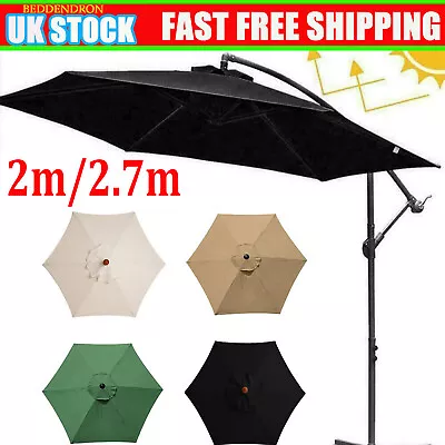 Replacement Fabric 2m 2.7m Garden Patio Parasol Canopy Cover For 6 Arm Umbrella • £19.59