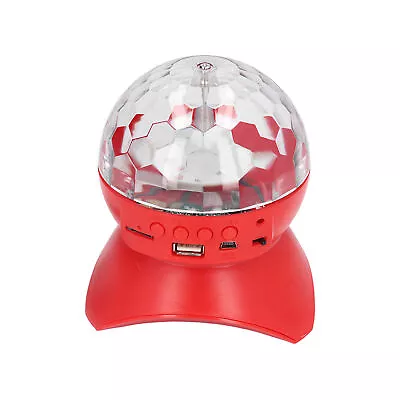 (Red) Disco Lights Speaker 3 In 1 LED Colorful Mini Music Disco Ball • £18.36