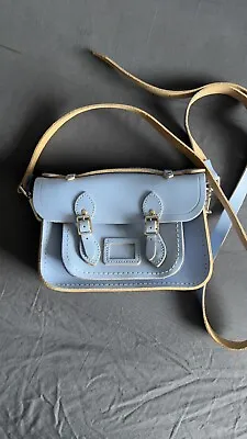 Cambridge Satchel Company Leather Crossbody Bag Blue Micro Size Nice For Summer • £35