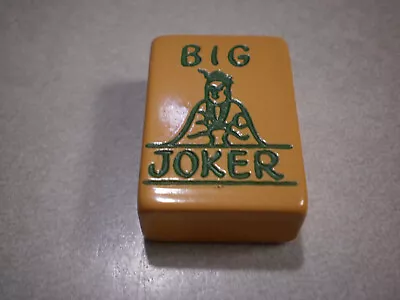 1 Vintage Mahjong Majong Bakelite Royal Joker Carved Tile • $15