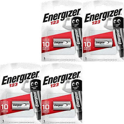 4 ENERGIZER LITHIUM CR123 CR123A 123 Photo BATTERY 3V  • £9.59