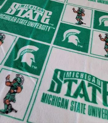 Michigan State SPARTANS MSU Material 64x48 & 40x31 Inch Cuts VINTAGE 3.32 Yards • $33