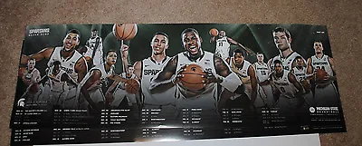  2014-15 Michigan State Spartans Mens Basketball Schedule Poster IZZO FINAL FOUR • $19.99