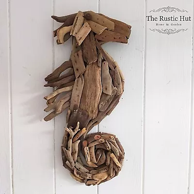 £20.95 • Buy Driftwood Seahorse 33cm Wall Art Hanging Nautical Decoration Ornament Sculpture