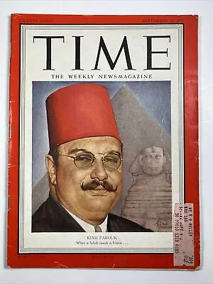 Time Magazine September 10 1951 King Farouk Egypt -full Magazine • $23.96