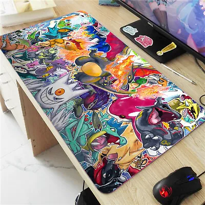 $20.99 • Buy Pokémon Collage Shiny Character New Gamming Mouse Pad L12 Large Custom Mousepad