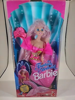 Barbie New Vintage 1993 Fountain Mermaid Doll #10393 Mattel NEW In BOX • $55