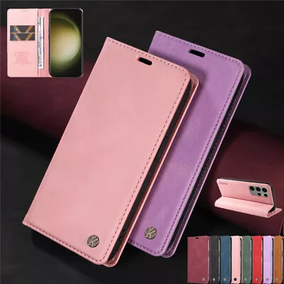 For Samsung S23 S22 S21 S20 Ultra S10 S9 S8 Plus Case Leather Wallet Card Cover • $13.59