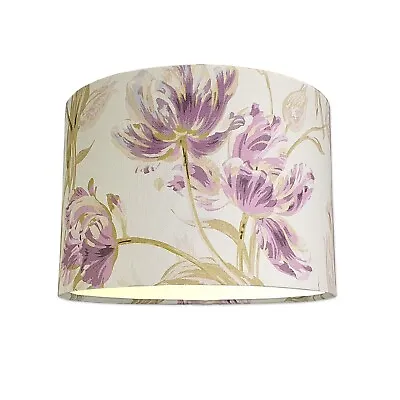 Lampshade In Laura Ashley Gosford Meadow Plum Fabric Handmade FREE UK DELIVERY • £29