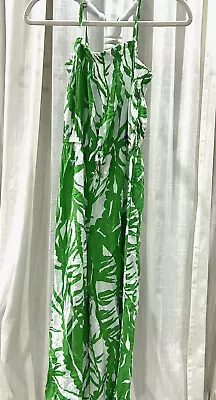 Lilly Pulitzer Jumper Womens Large Green Tropical 20th Anniversary Collection  • $25