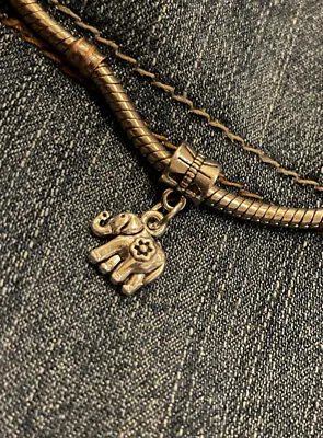 Elephant Flower Bead Dangle Pendant Charm Gift Jewellery ‘Pandoras--box’ • £1.59