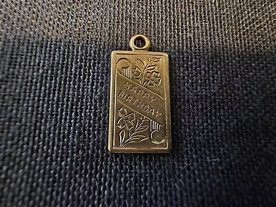 Grandma Grabe's Beautiful Vintage Wells Sterling Silver Happy Birthday Pendant • $0.75