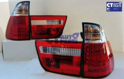 $234.49 • Buy Clear Red LED Tail Lights For 98-02 BMW X5 E53 SUV Taillights