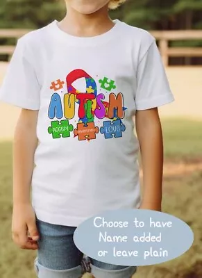 AWARENESS CHILDREN'S  T SHIRT * PERSONALISED ~ Autism ~ Additional Needs Ref20 • £8.99