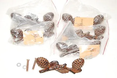 6 Rustic Brown Lodge Cabin Style Cast Iron Pine Cone Drawer Door Cabinet Pulls • $24.95