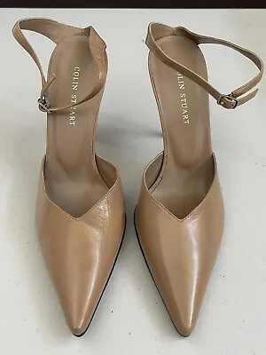 Colin Stuart Nude High Heels Leather Shoes Size 9 New • $19