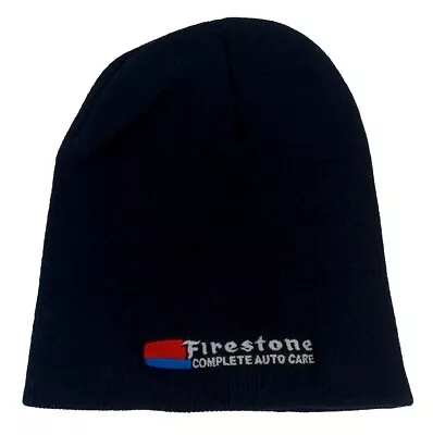 Vintage FIRESTONE Beanie Knit Cap Hat One Size Embroidered NOS Car Tire Ski • $19.99