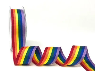 £18.36 • Buy Berisfords Rainbow Stripe Ribbon - Sold By The Metre Or By The 20m Roll