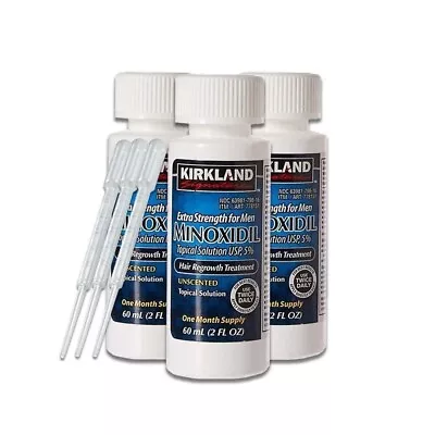 Kirkland Minoxidil 5% Hair Regrowth Solution Extra Strength Men 3 Month Supply • $17.99