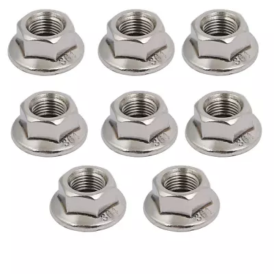 8 M10 X 1.25Mm Pitch Metric Fine Pitch 304 Stainless Steel Hexagonal Flange Nuts • $11.85