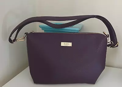 BCBC Paris Crossbody Handbag Purple Pebbled Texture W/ Adjustable Strap VGC • $16.99