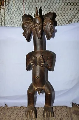 Africa Tribal Art Yaka Statue From  Democratic Republic Of Congo. • $225
