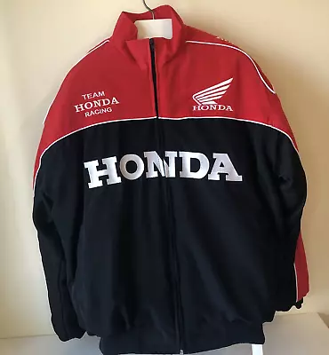 Vintage Honda Racing Team Bomber Jacket Big Embroidered Logo Y2K Size XL • £119.99