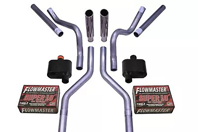Chevy GMC C10 63-72 2.5  Dual Exhaust Kits Flowmaster Super 10 Rolled Clamp C • $464.99