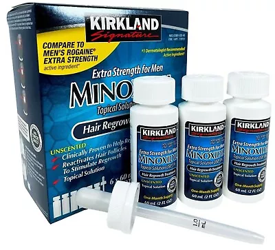 Kirkland Minoxidil 5% Extra Strength 1 6 12 Months Supply Men Hair Regrowth • $69.99