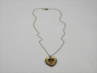 14K Gold Filled GF Signed PPC Chain Necklace W/Vintage GF Heart Locket Pendant • $54.99