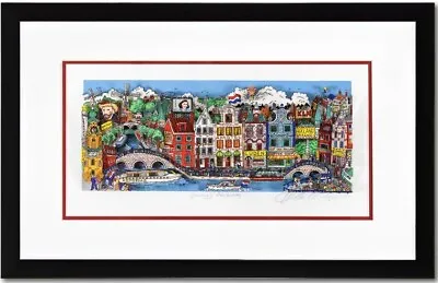  CHARLES FAZZINO  Alluringly Amsterdam  1998 3D DX SERIGRAPH FRAMED HAND SIGNED • $1495