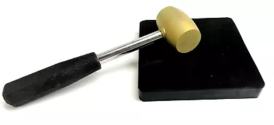 Hammer Brass Mallet 2Lb & Rubber Bench Block 6  Set Jewelry Making Tools • $37.65