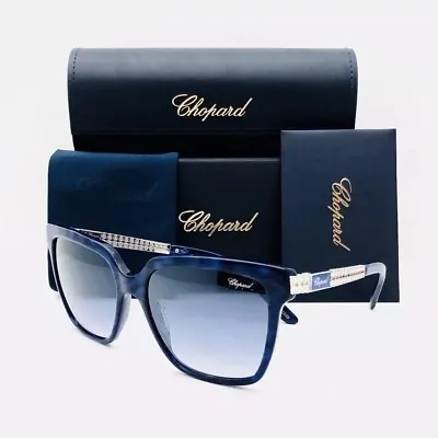 £270.59 • Buy New Chopard Sunglasses SCH 208S VABX Blue 56•18•130 With Case