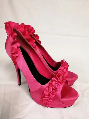 £24.99 • Buy Holly Willoughby - Pink PeepToe Court Shoe 5.5  Stiletto Heel Size UK 7, EU 40