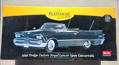 Sun Star 1959 Dodge Custom Royal Lancer Open Convertible 1:18 Pewter Poly • $150