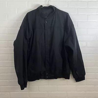 VTG Arnie Jacket Mens XL Black Arnold Palmer Windbreaker Golf Full Zip • $24.99