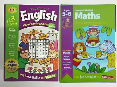 Year 1 Leapahead English Maths Home Learning Workbooks Set Of 2 Age 5-6 Year KS1 • £5.99