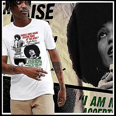 Angela Davis T-Shirt Civil Rights Melanin Quote African Pride Freedom Fighter • $19.99
