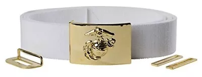 Usmc Us Marine Corps Nco Parade & Ball Dress Blues White Belt With Buckle • $69.99