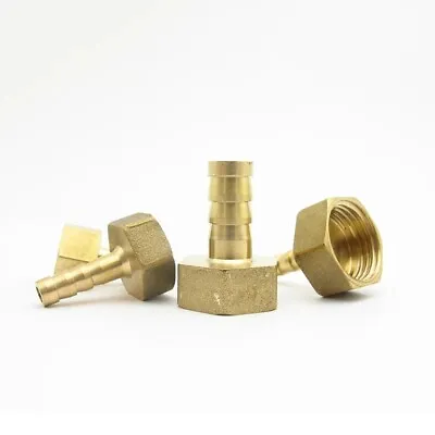 £4.99 • Buy 1/2  To 6-14mm BSP Brass Female Barb Hose Fitting Fuel Air Gas Water Hose Oil UK