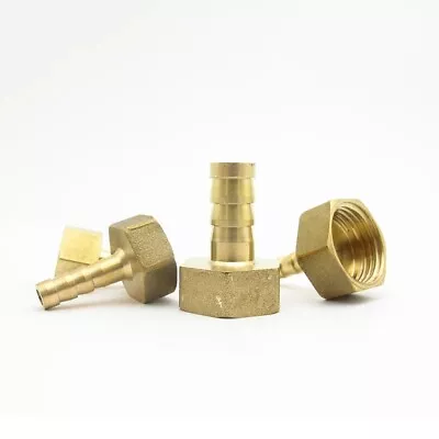 £4.99 • Buy 1/2  To 6-14mm BSP Brass Female Barb Hose Fitting Fuel Air Gas Water Hose Oil UK
